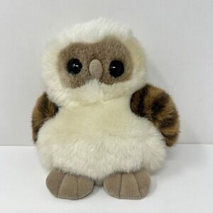 A & A Owl Night Bird Plush 6" Striped Wings Soft Stuffed Animal Collectible Toy